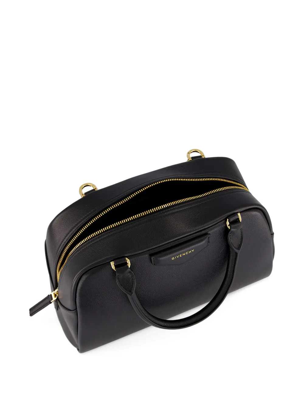 Givenchy Antigona East-West Bowling tas van bewerkt leer Zwart