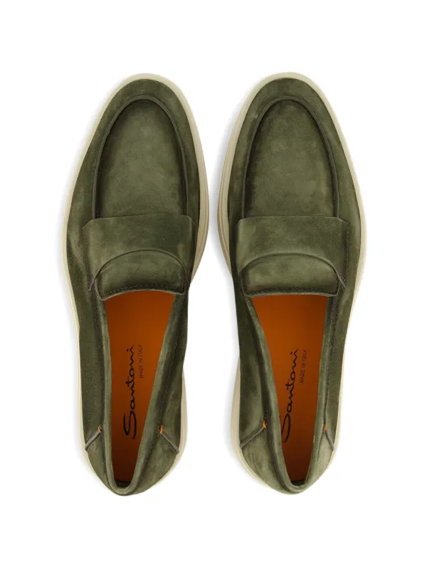 Santoni スエード ペニーローファー | グリーン | FARFETCH JP