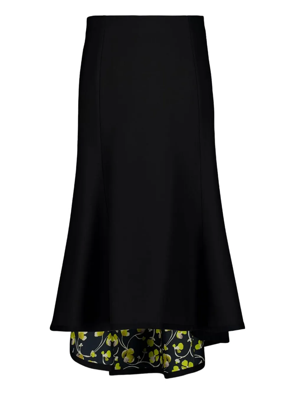 La DoubleJ zip-fastening midi skirt - Nero