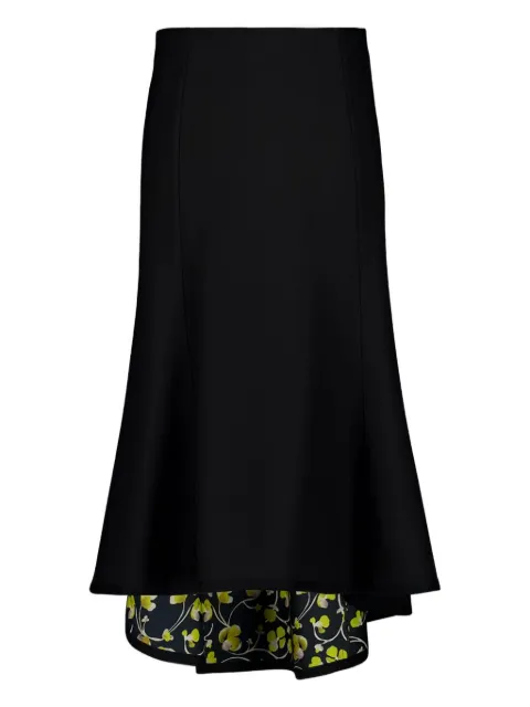 La DoubleJ zip-fastening midi skirt