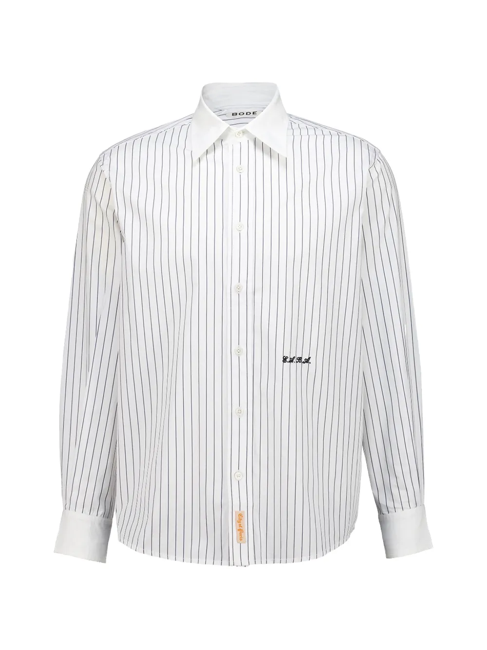 BODE Steamboat stripe-pattern shirt - Bianco