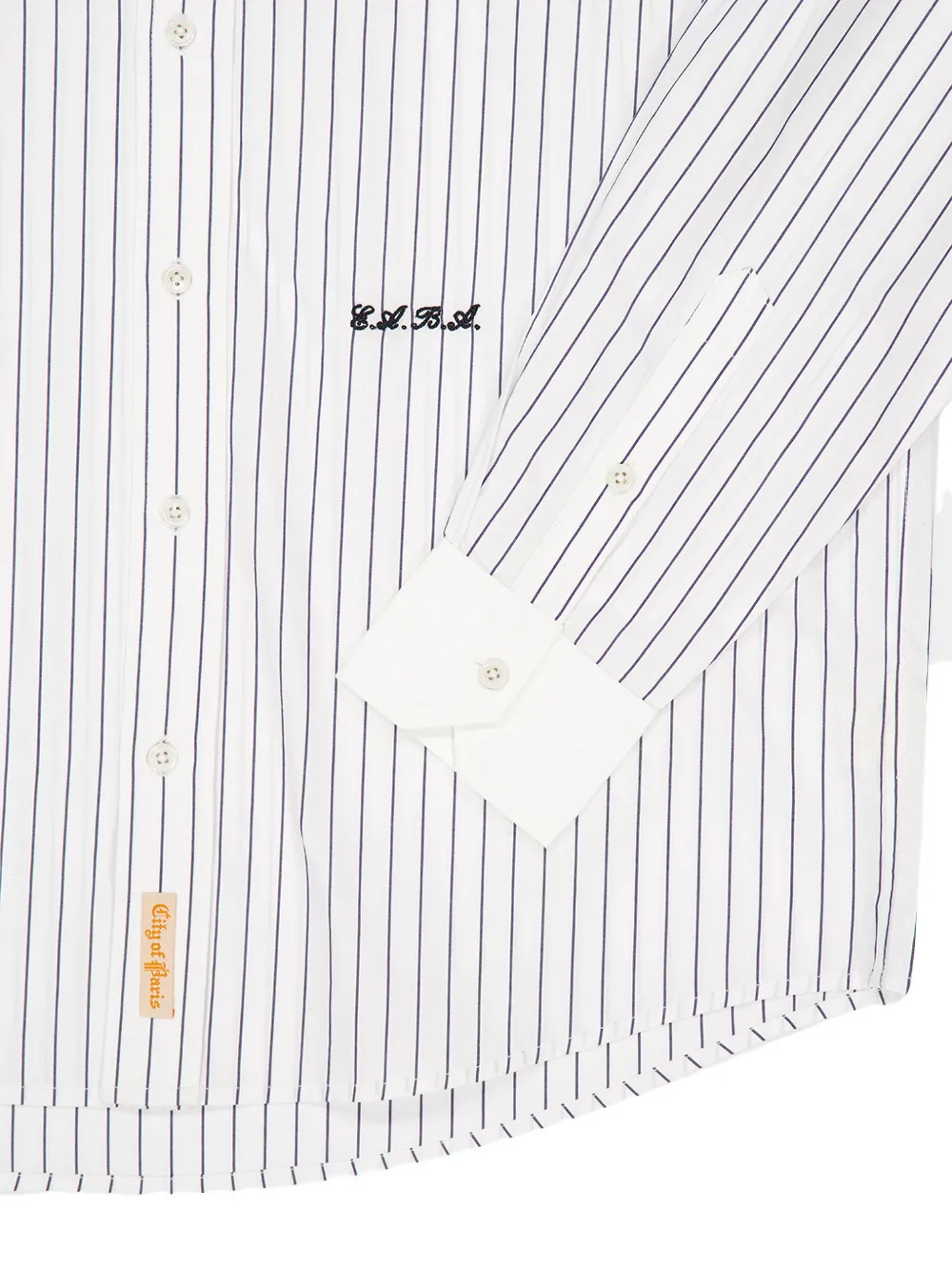 BODE Steamboat gestreept shirt Wit