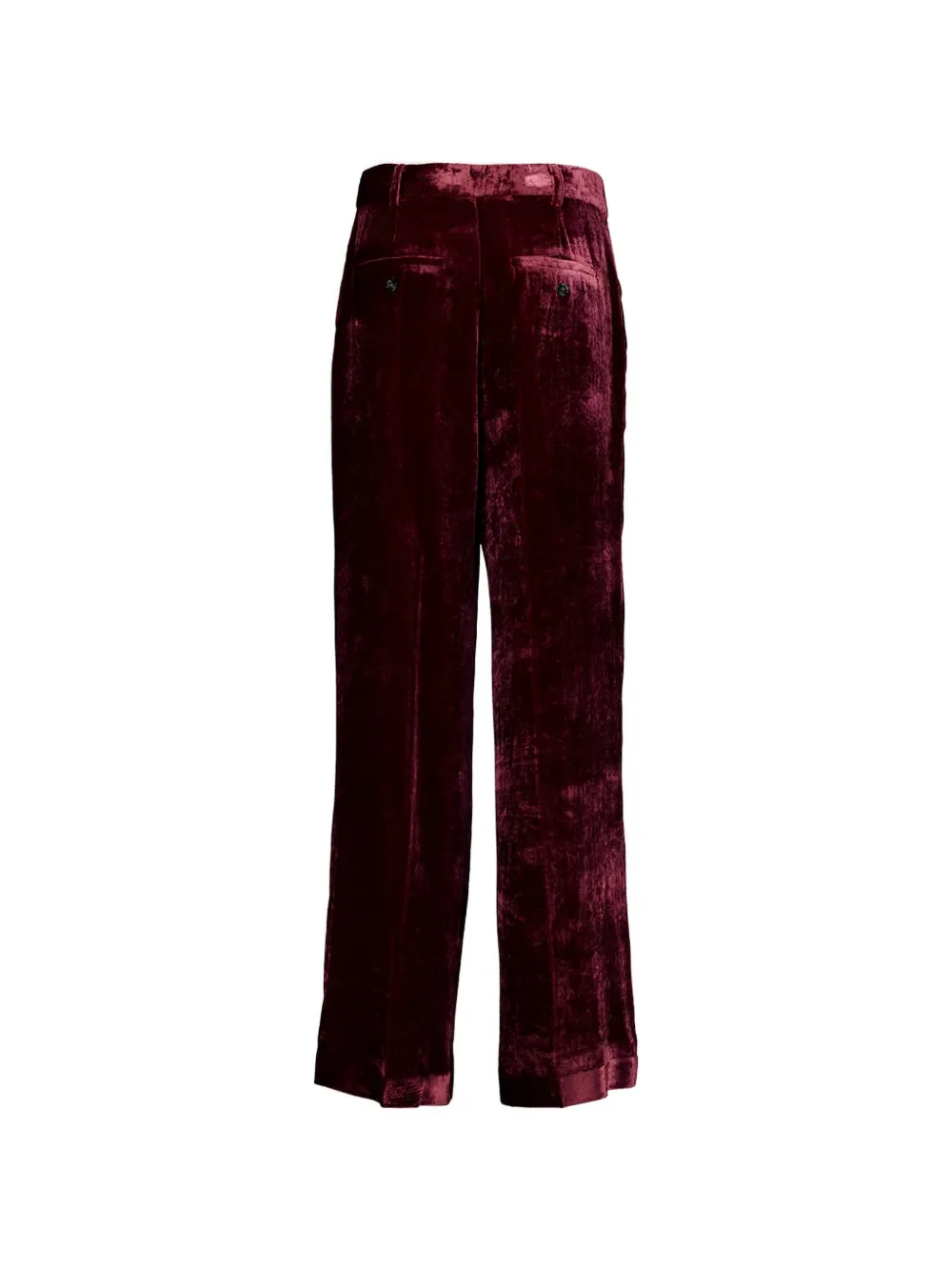 La DoubleJ velvet-texture trousers - Rood