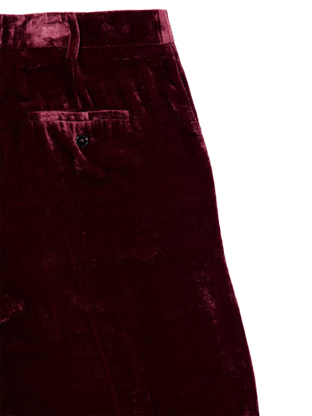 La DoubleJ Broek met fluwelen textuur Rood