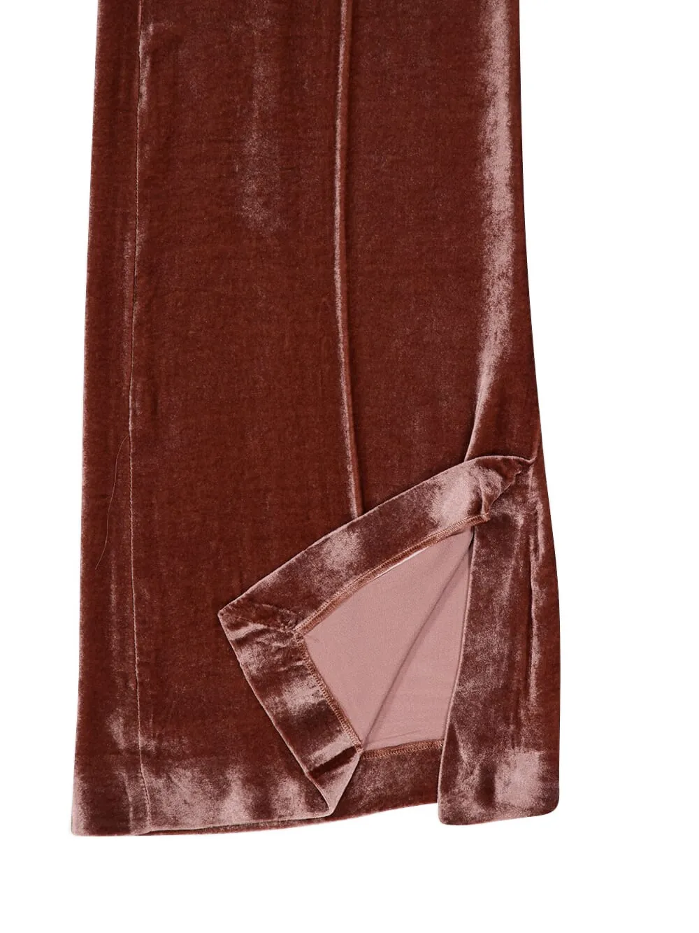 Good Butt Velvet-Texture Trousers