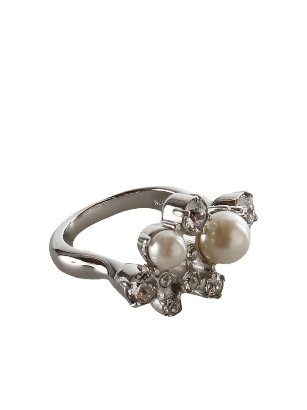 Givenchy peral-detail embellished ring - Zilver