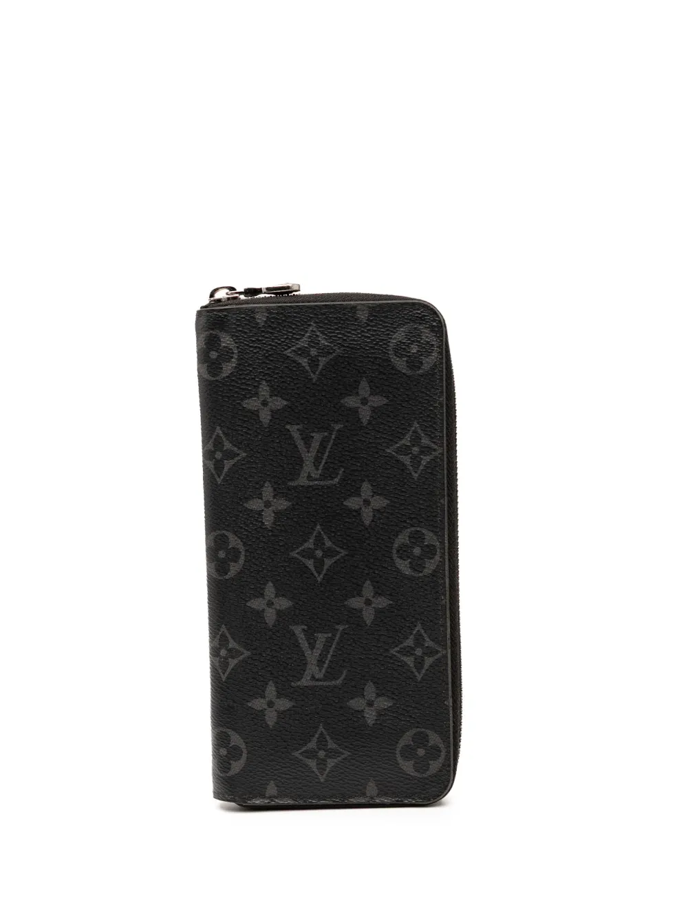 Louis Vuitton Pre-Owned 2021-2025 Monogram Eclipse Vertical Zippy Wallet long wallets | Black | Image 1