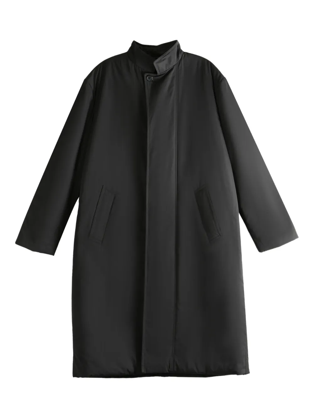 The Row stand-up collar coat | Black | Image 1