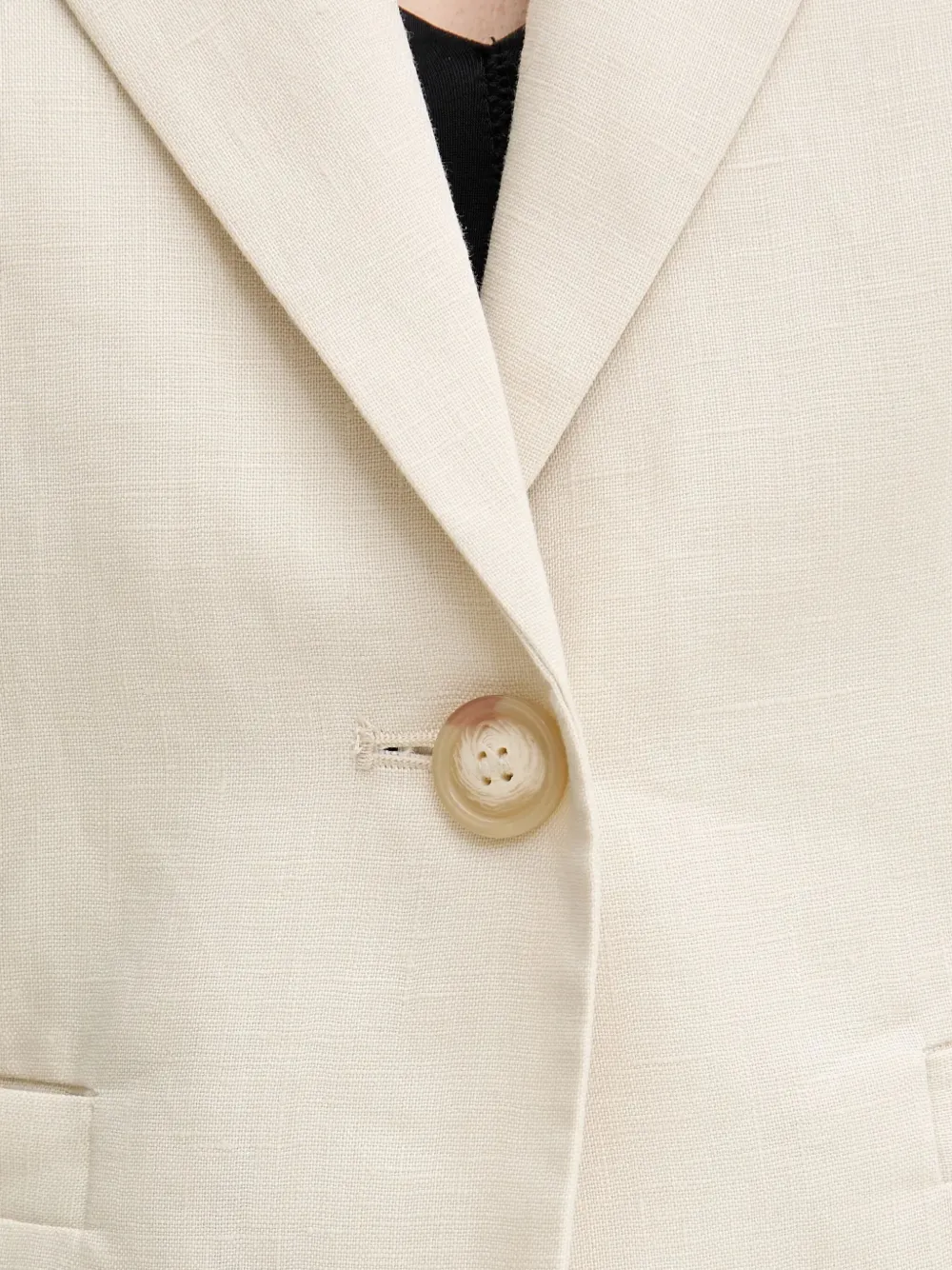 Benetton Cropped Blazer In Neutral