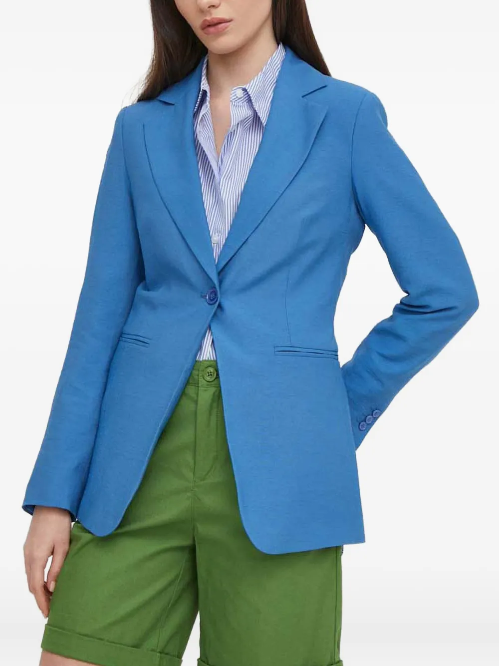 Benetton buttoned blazer | Blue | Image 1