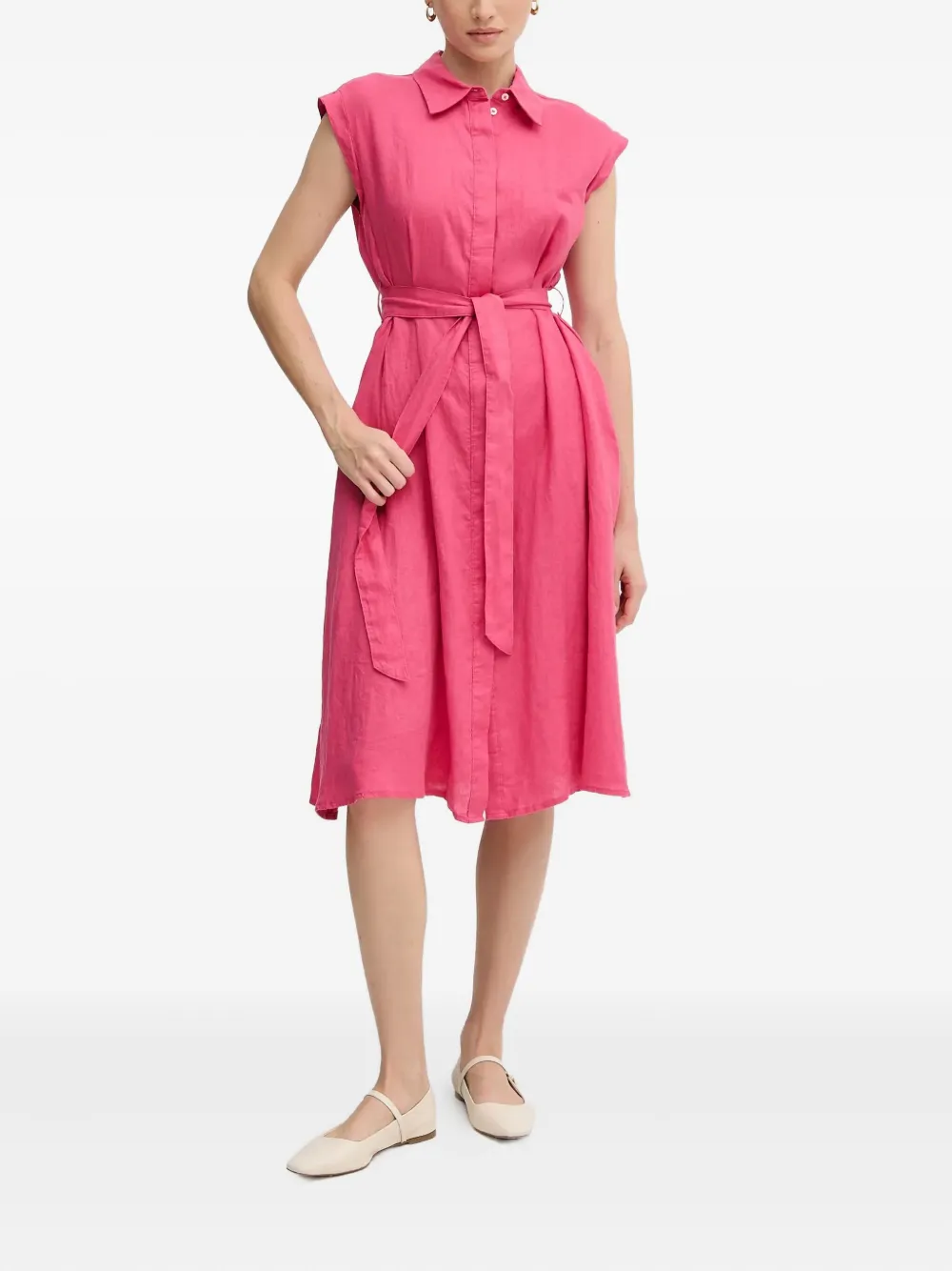 Benetton vestido midi con cinturón | Vestidos de día | Image 2