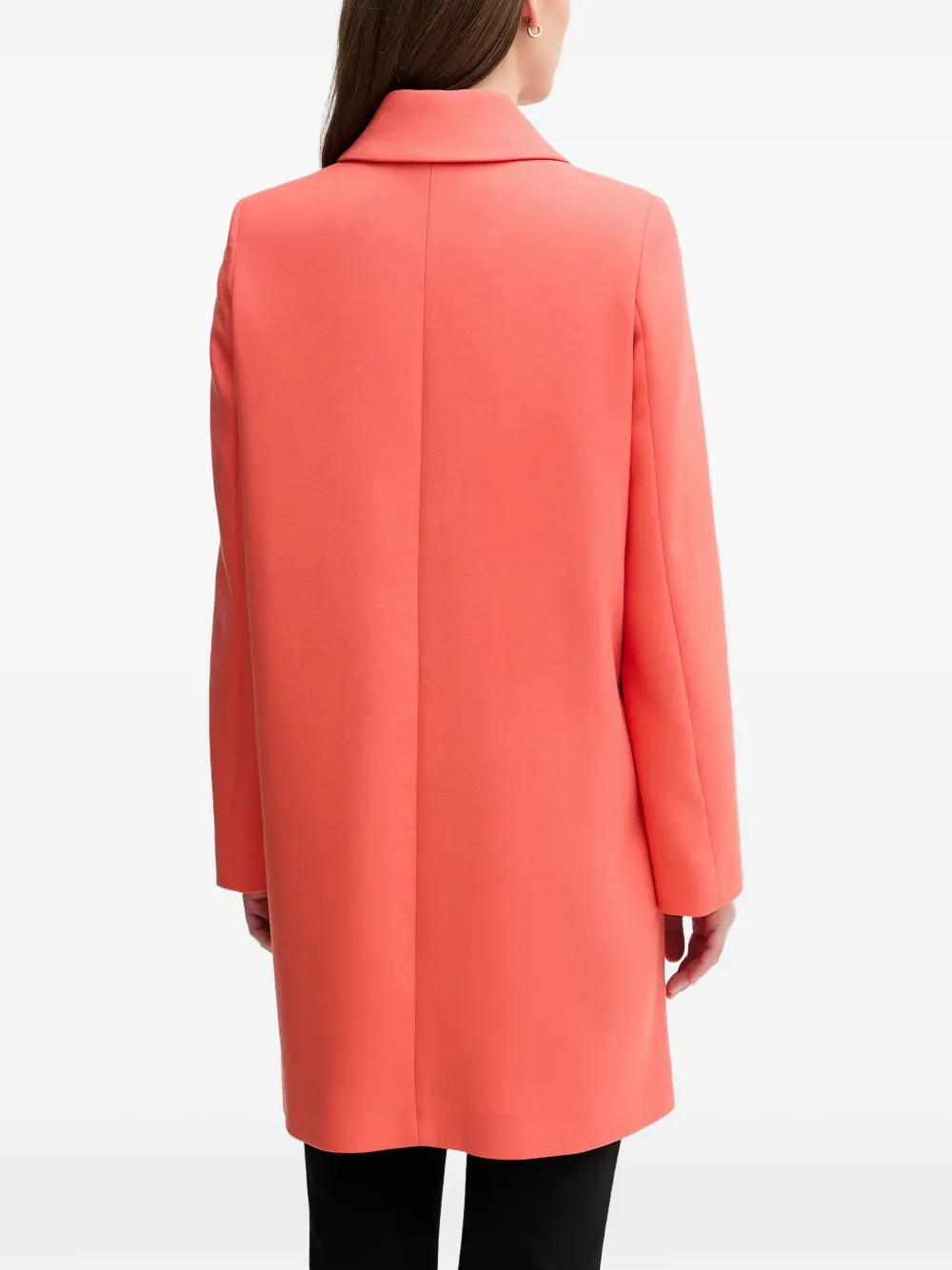 Benetton Flap Pocket Coat In Orange