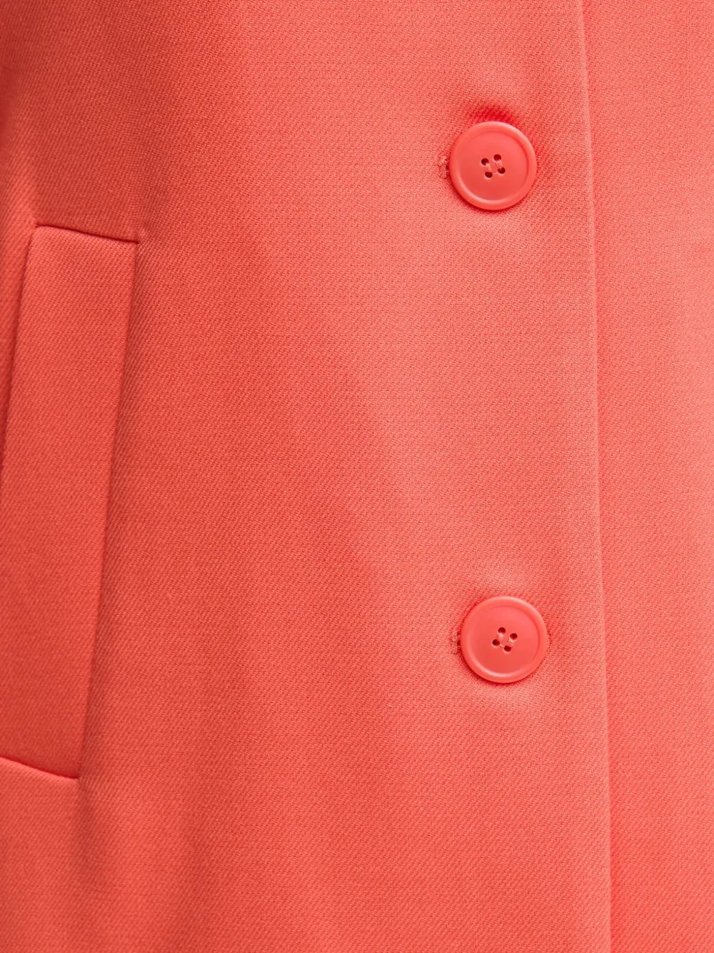 Benetton Flap Pocket Coat In Orange