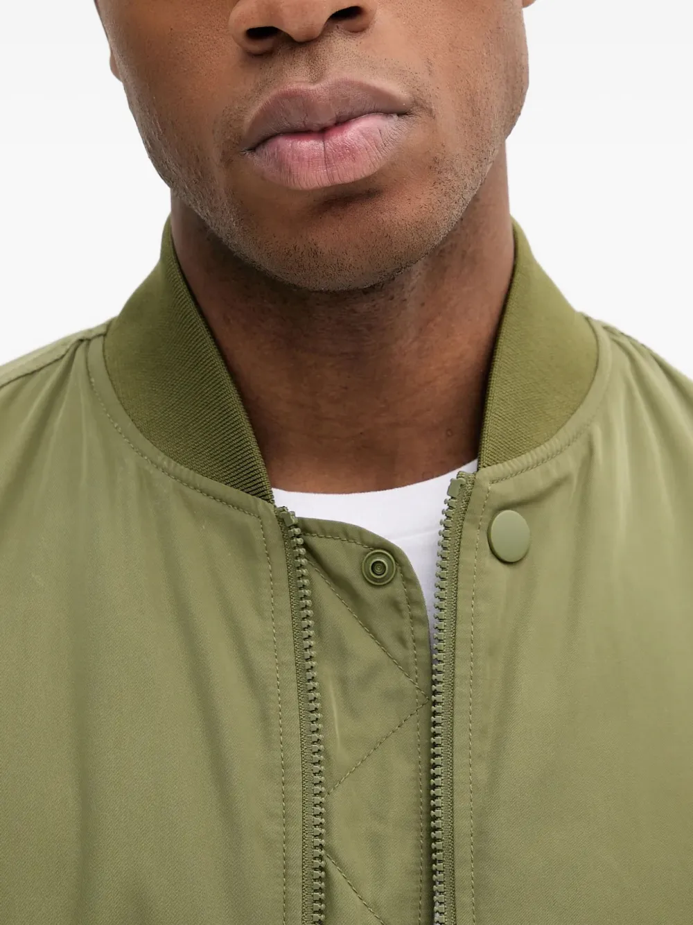 Benetton Sleeve-pocket Jacket In Green