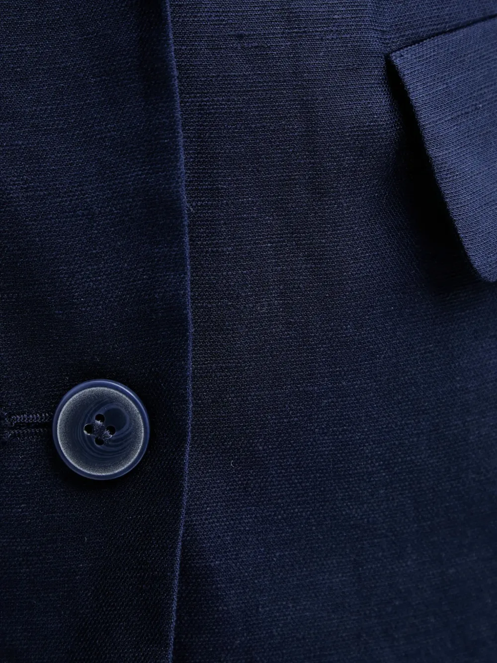 Benetton Buttoned Blazer In Blue