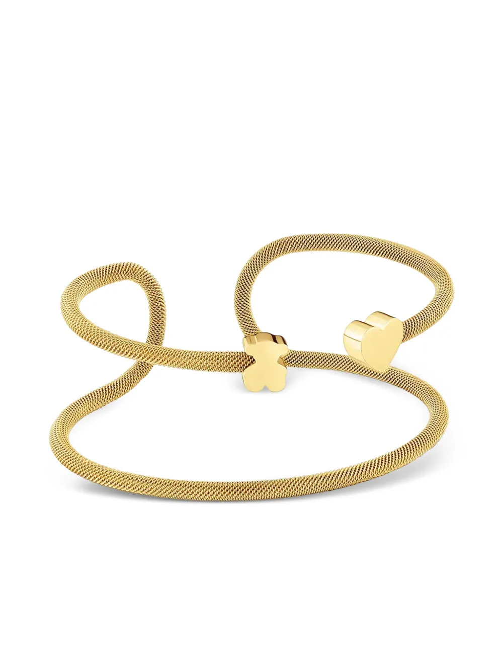 TOUS heart-motif bracelet - ゴールドトーン