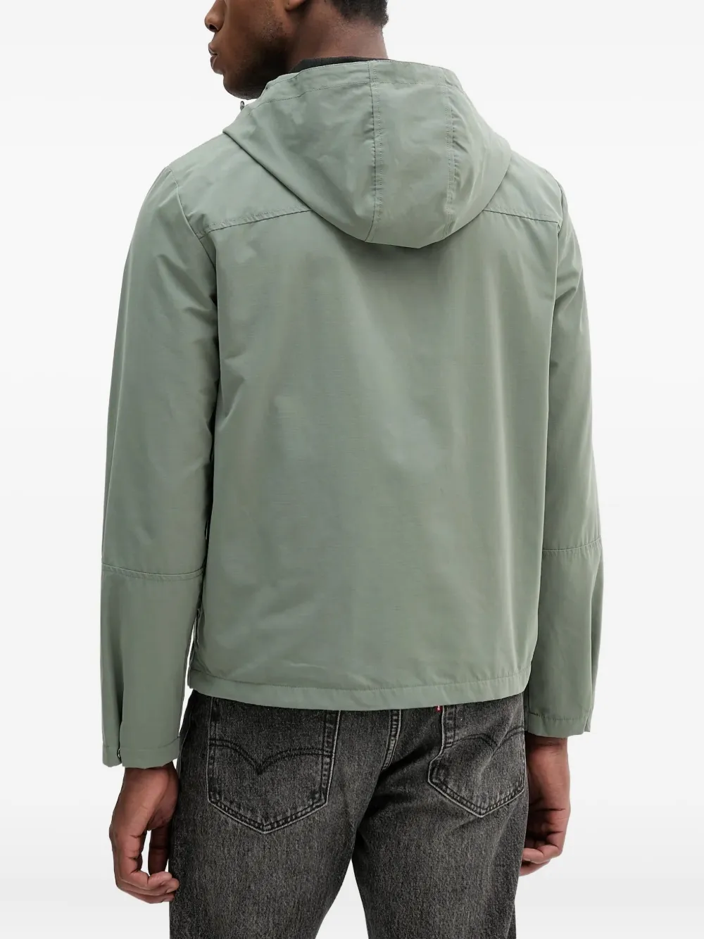 Benetton Hooded Jacket In Green