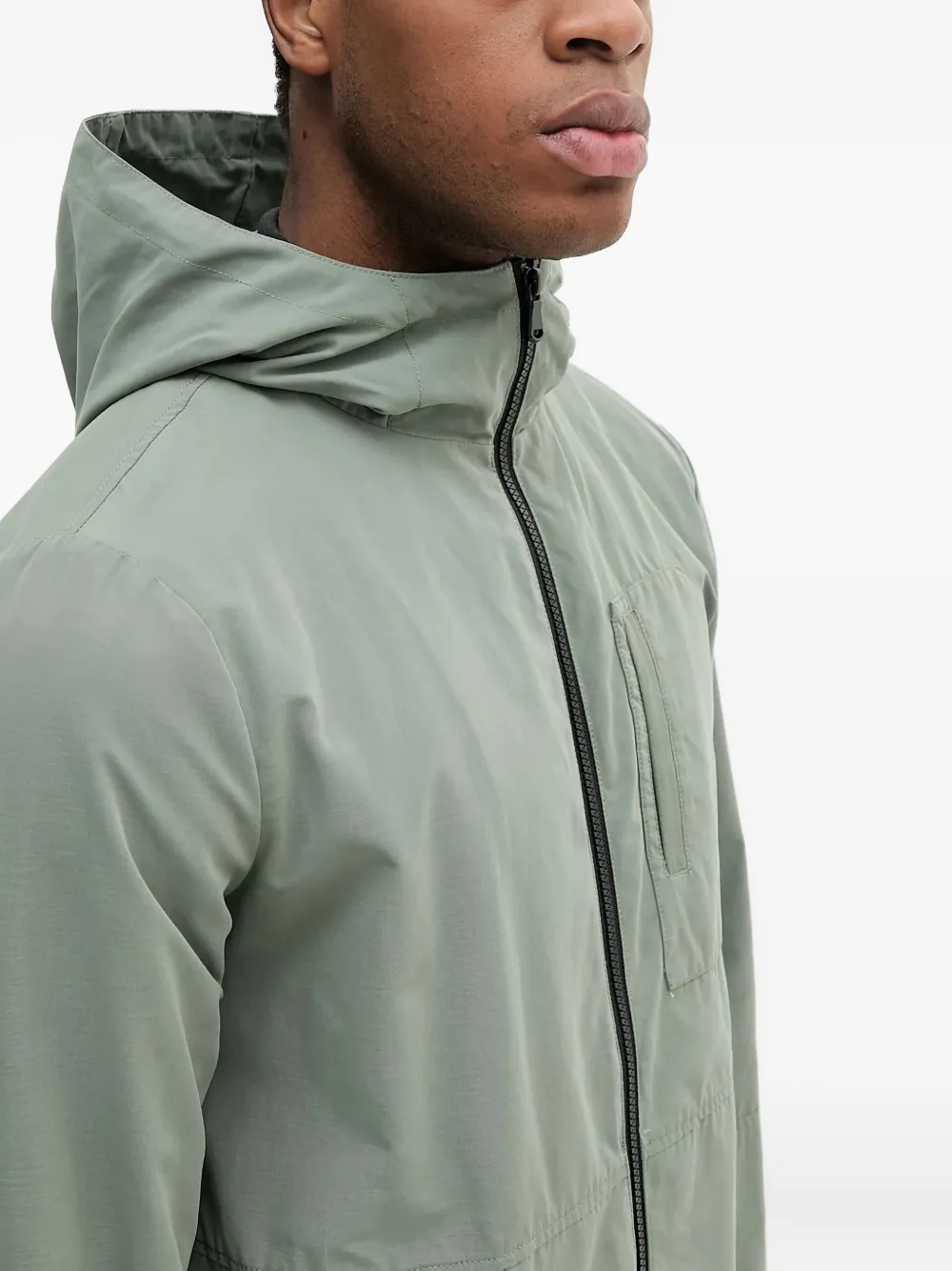 Benetton Hooded Jacket In Green
