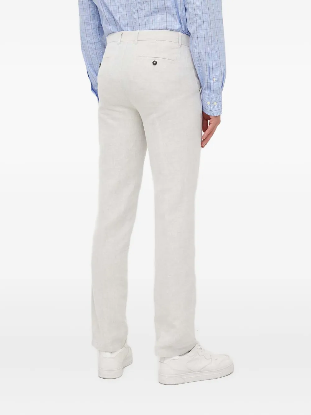 Benetton Button Trousers In Blue