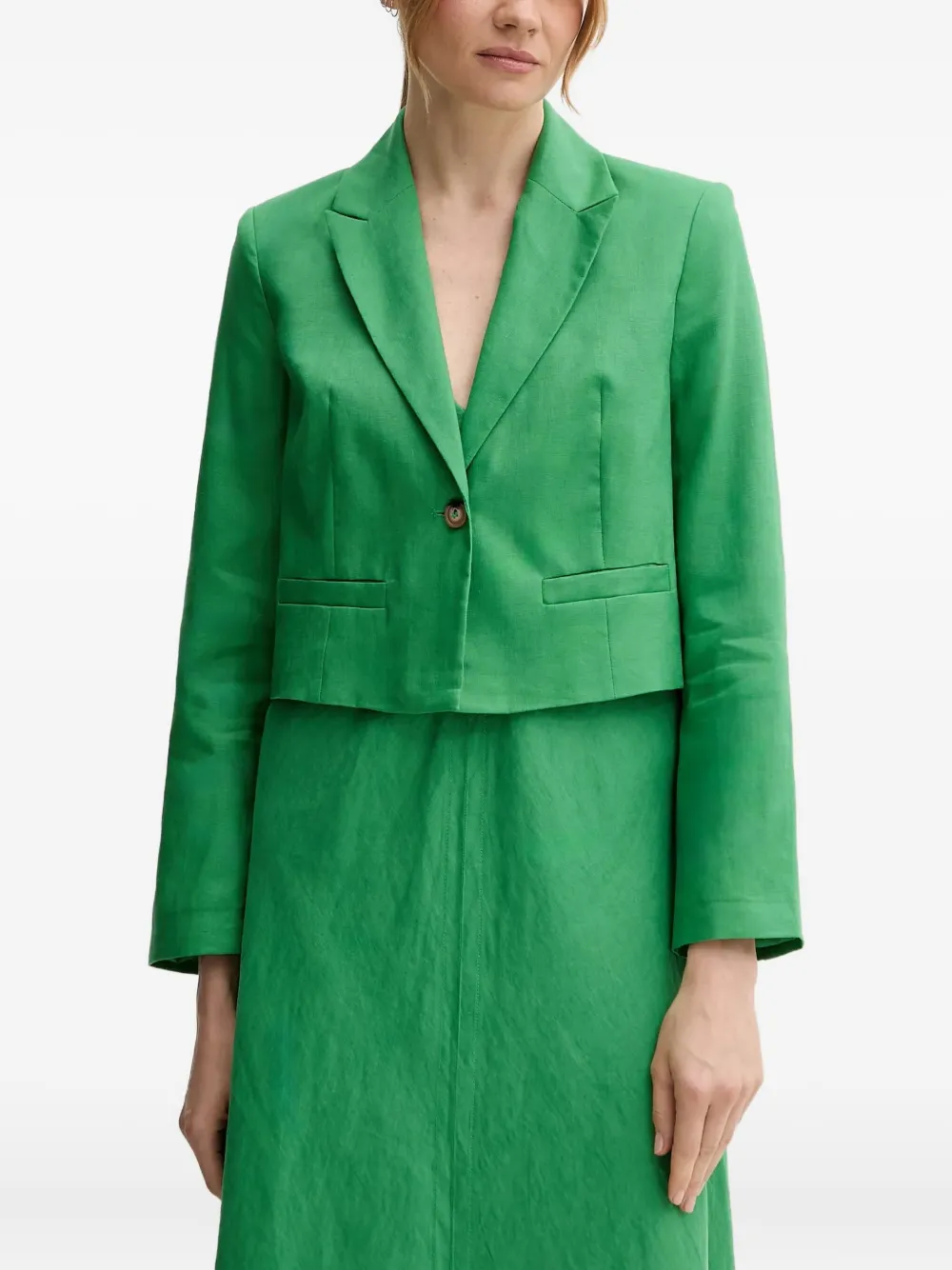 Benetton Blazer con tasche a filetto - Verde