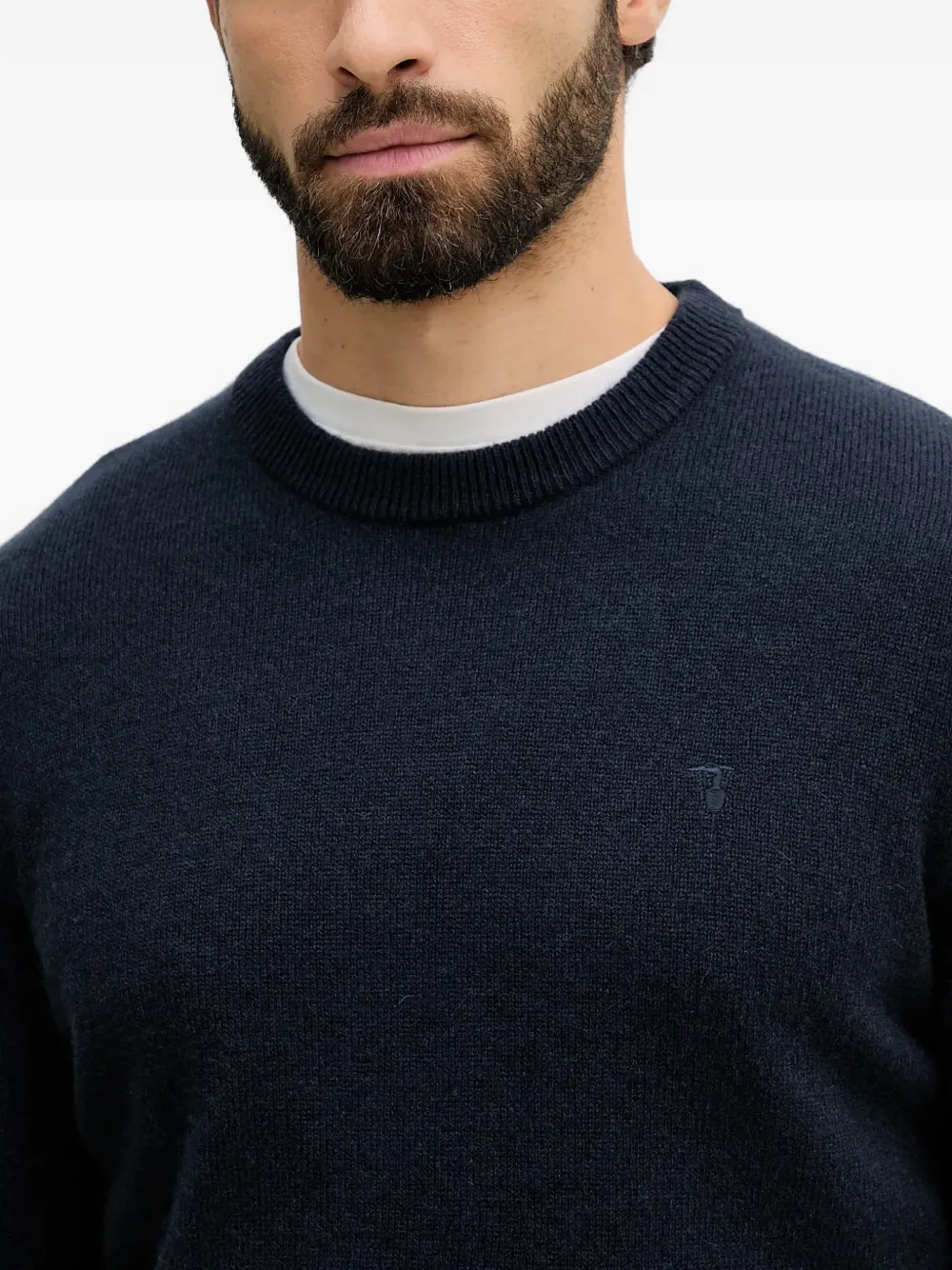 Trussardi Kasjmier trui met ronde hals Blauw