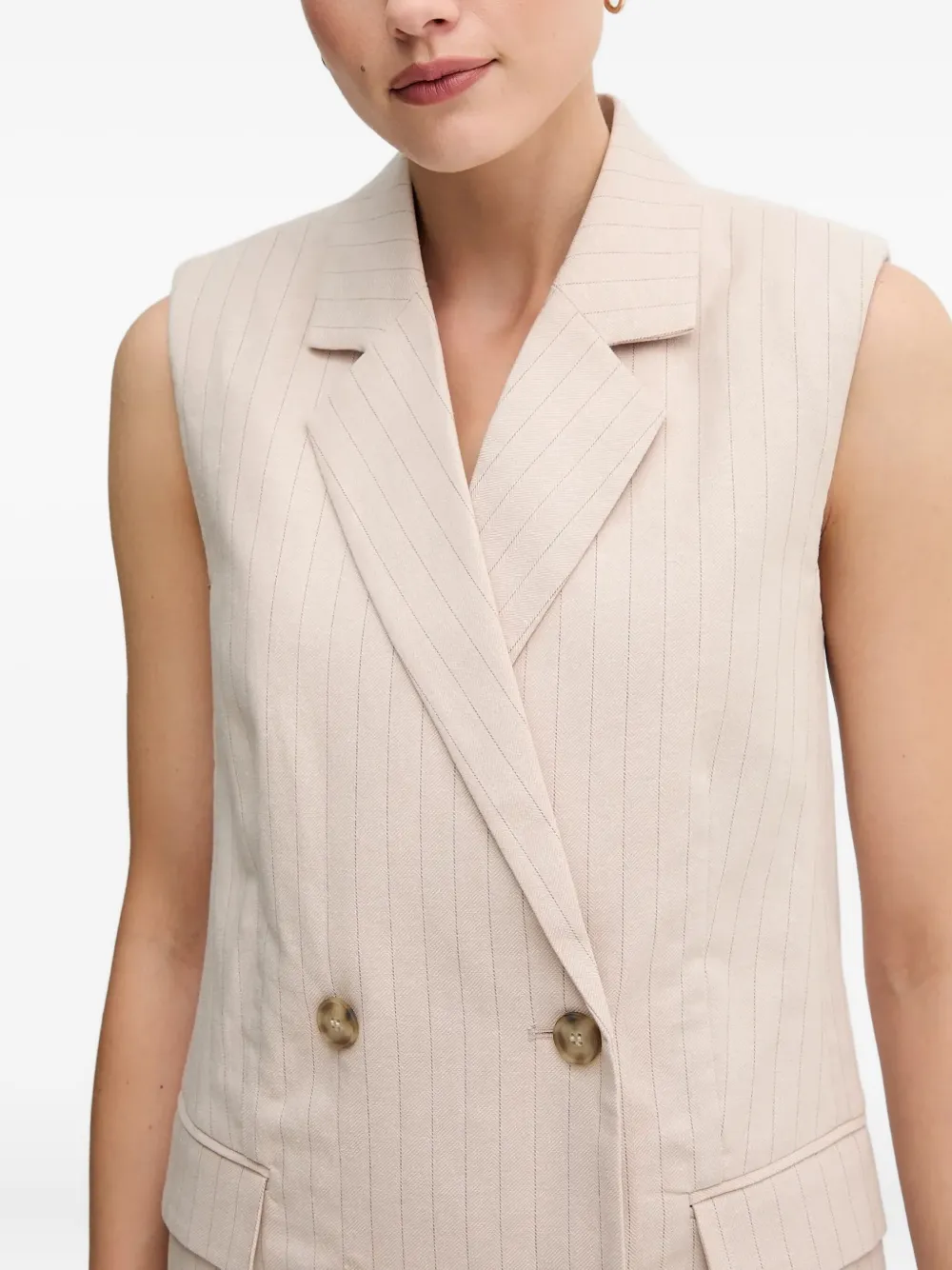 细条纹西式马甲