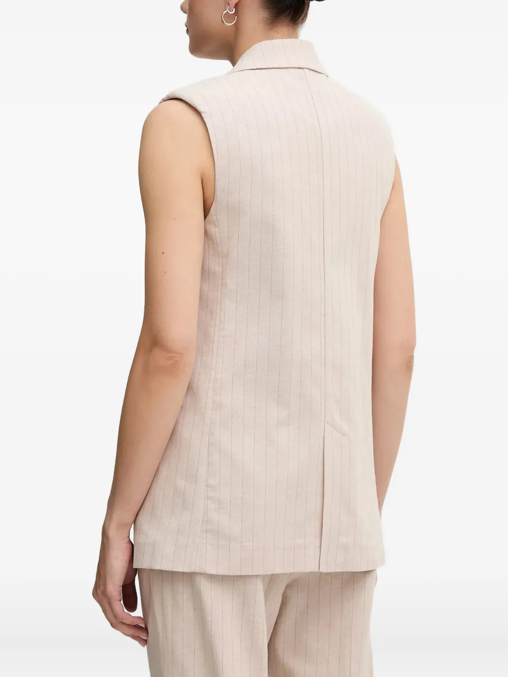 细条纹西式马甲