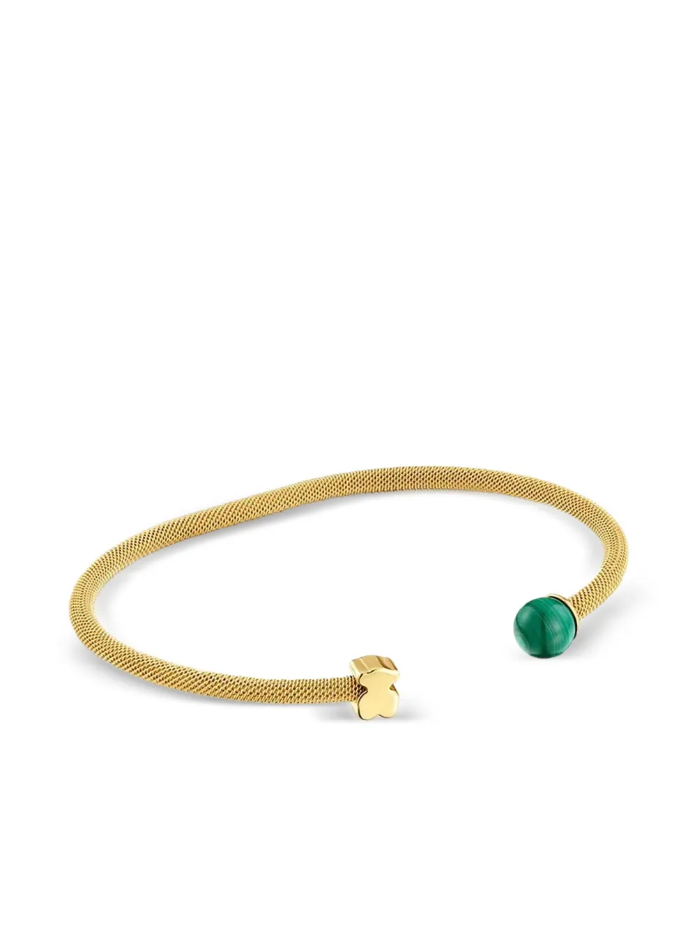TOUS 18K gold malachite bear-motif bracelet - ゴールドトーン TOUS 18K gold malachite bear-motif bracelet - ゴールドトーン