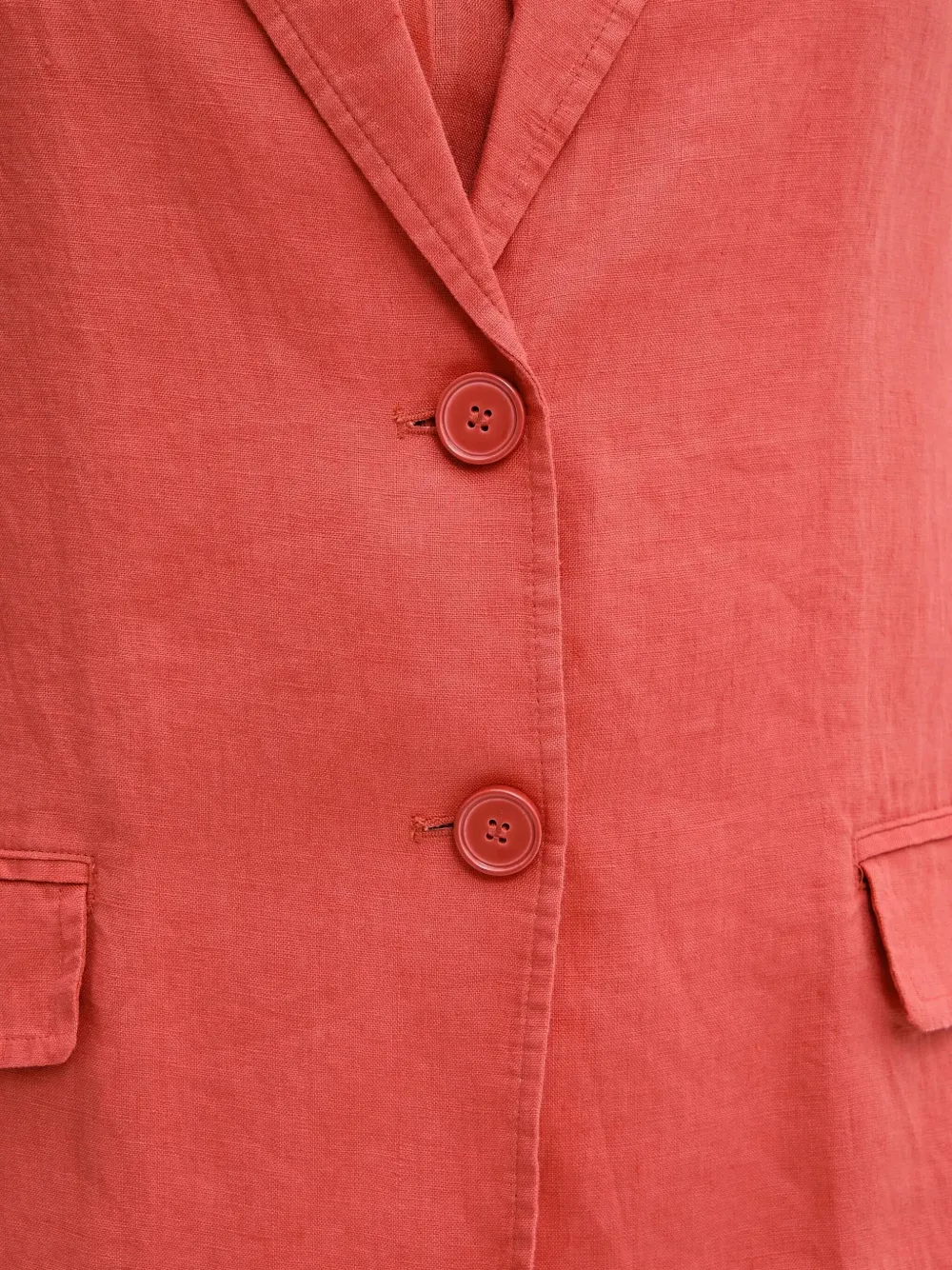 Benetton Pocket Button Blazer In Red