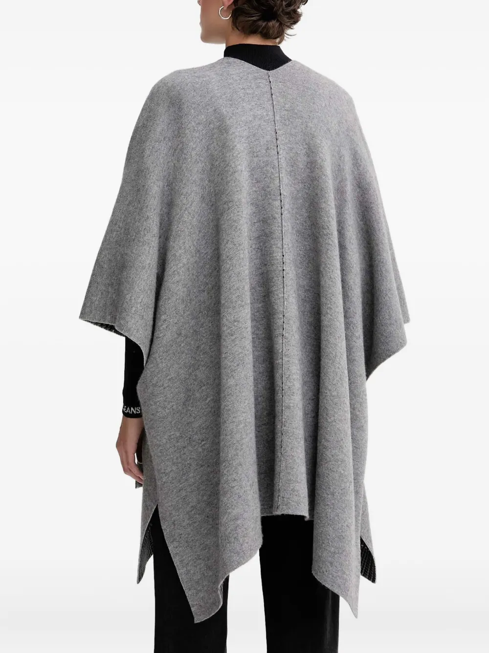 Benetton Reversible Cape In Gray
