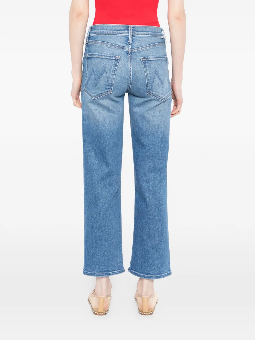 MOTHER The Mid Rise Zip Rambler enkeljeans Blauw