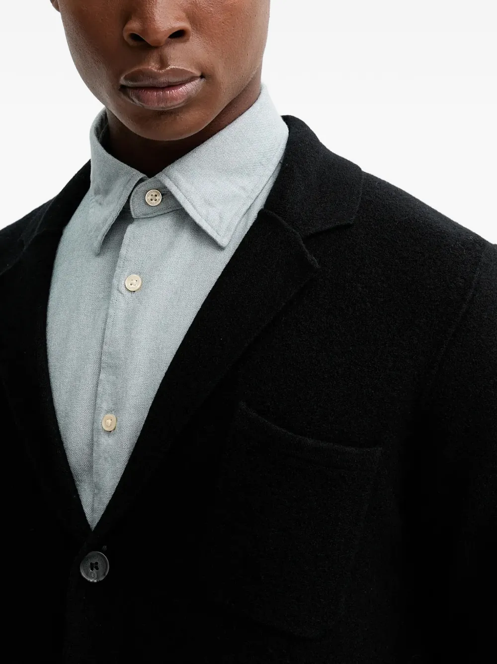 Marc O'Polo Blazer met gekerfde revers Zwart