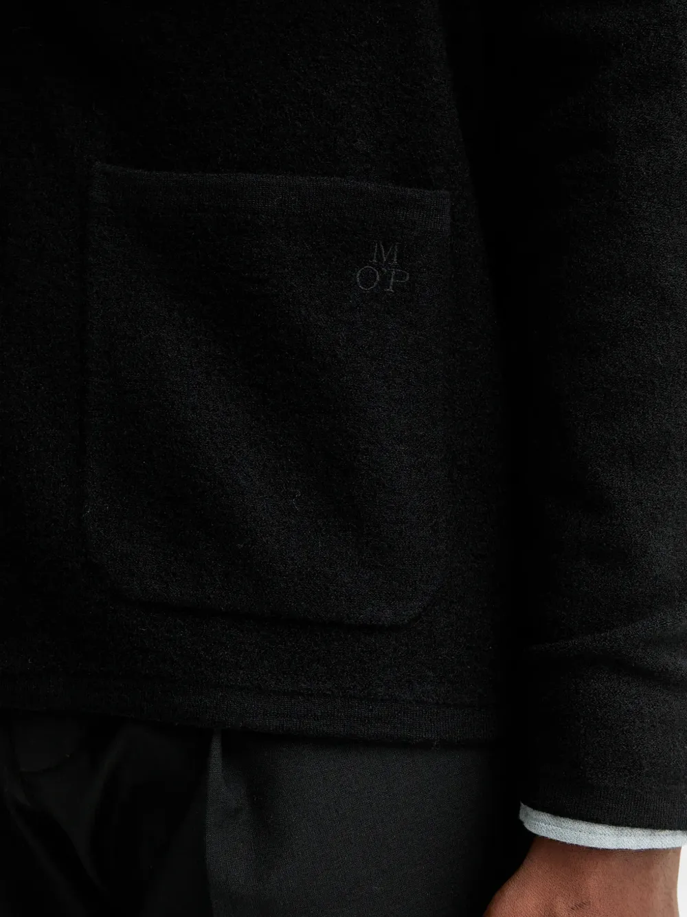 Marc O'Polo Blazer met gekerfde revers Zwart
