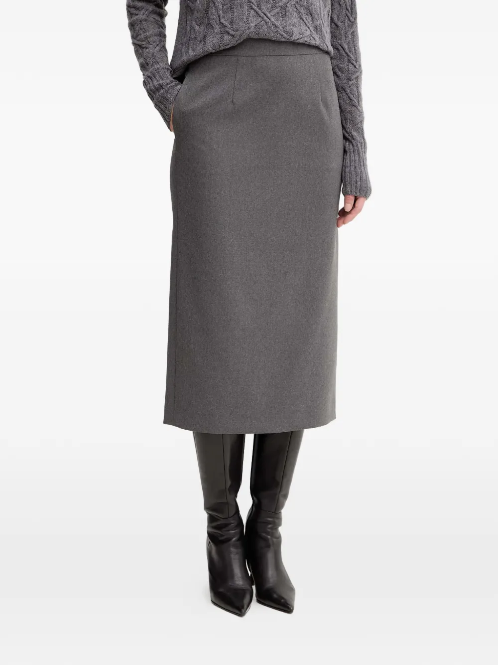 LUISA SPAGNOLI pocket pencil skirt - Grigio