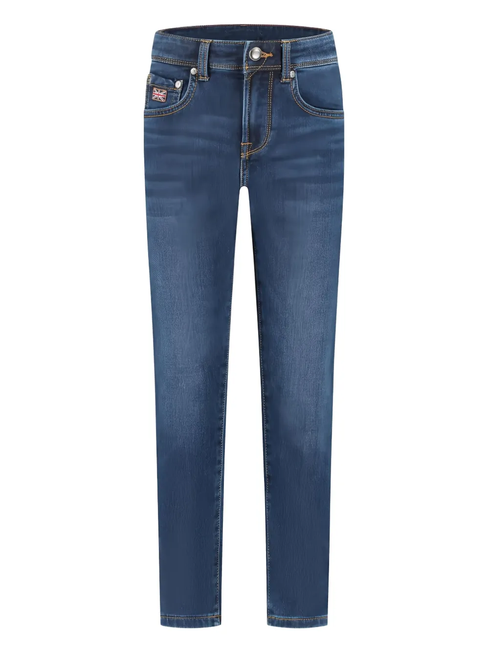 Hackett Logo-patch Jeans In Blue