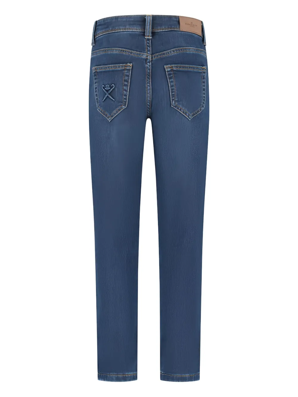 Hackett Logo-patch Jeans In Blue