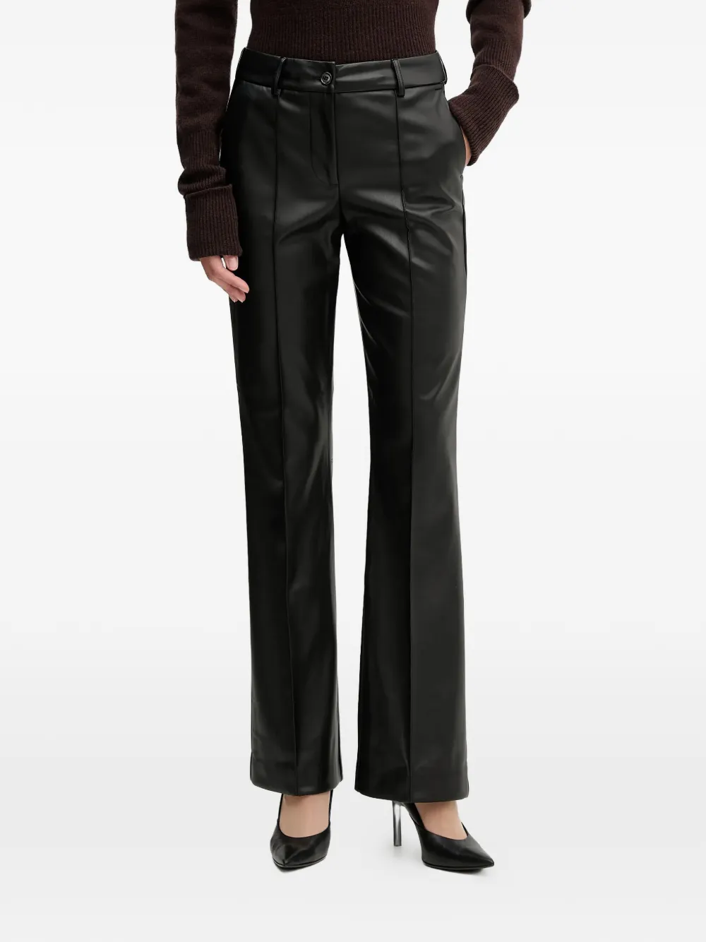 Sandro Ferrone Seam-detail Trousers In Black