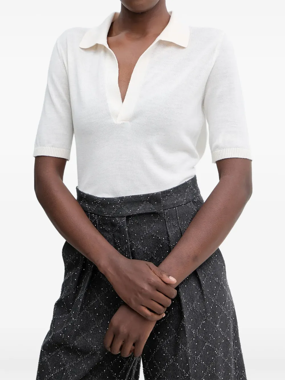  Simona Corsellini Short-sleeve Top - Neutrals 