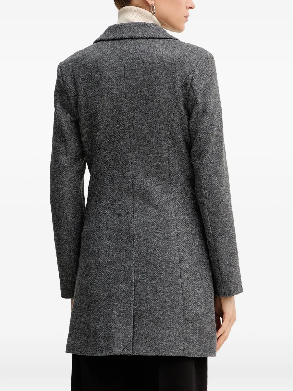 Silvian Heach Buttoned Pocket Coat In Gray