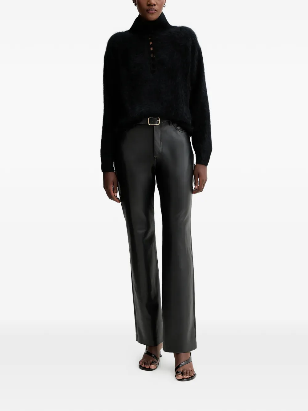 Jada Buttoned Turtleneck Sweater