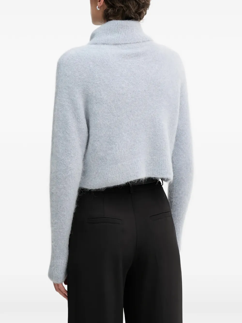 Sandro Ferrone Turtleneck Sweater In Blue
