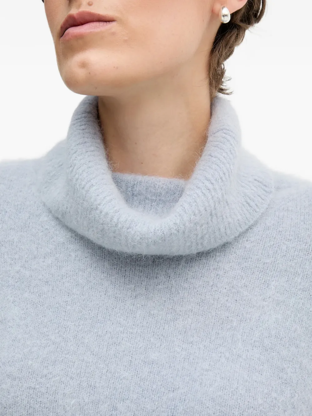 Sandro Ferrone Turtleneck Sweater In Blue
