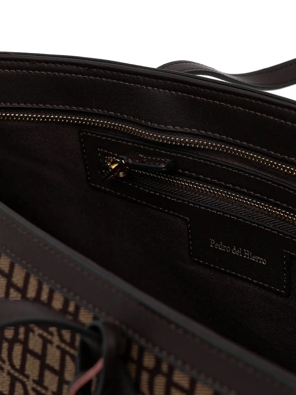 Pedro Del Hierro Monogram-pattern Tote Bag In Brown