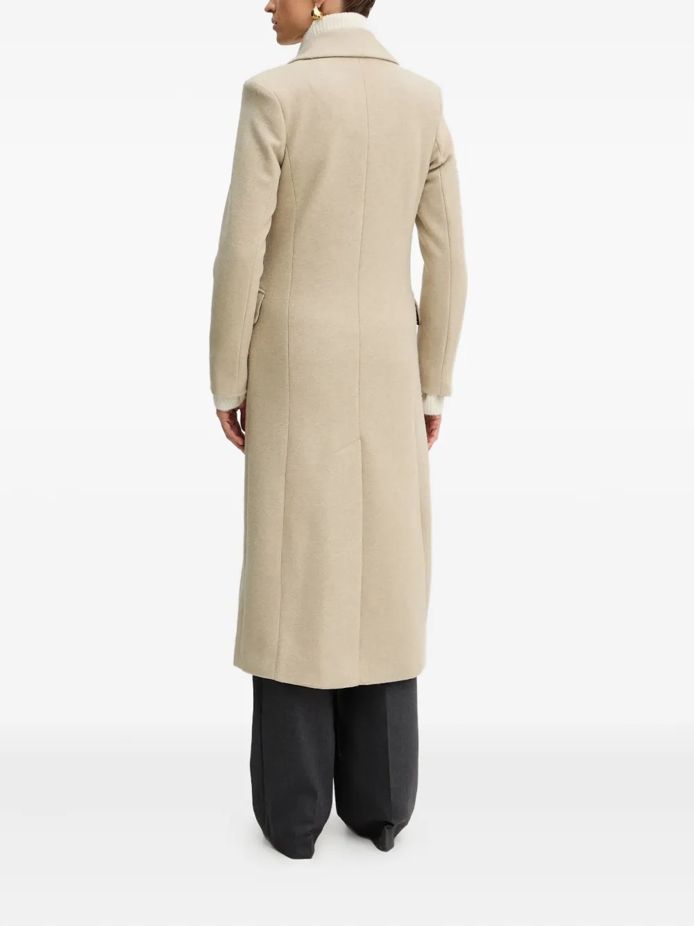 Silvian Heach Double-breasted Coat In Neutral