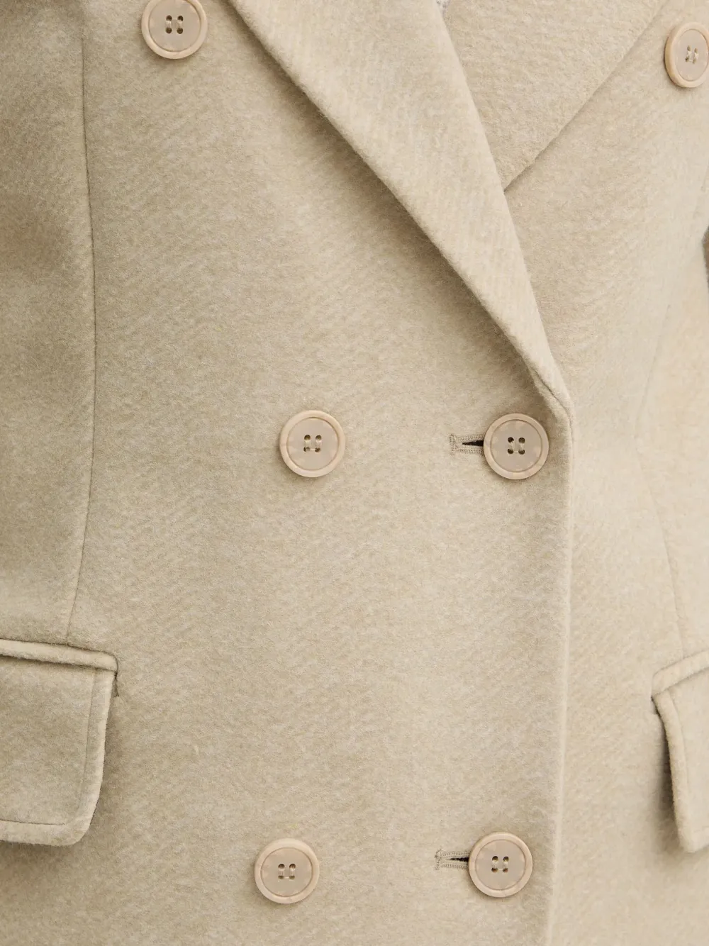 Silvian Heach Double-breasted Coat In Neutral