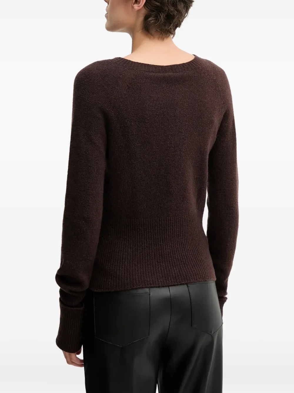  Sandro Ferrone Ribbed Long-sleeve Sweater - Brown 