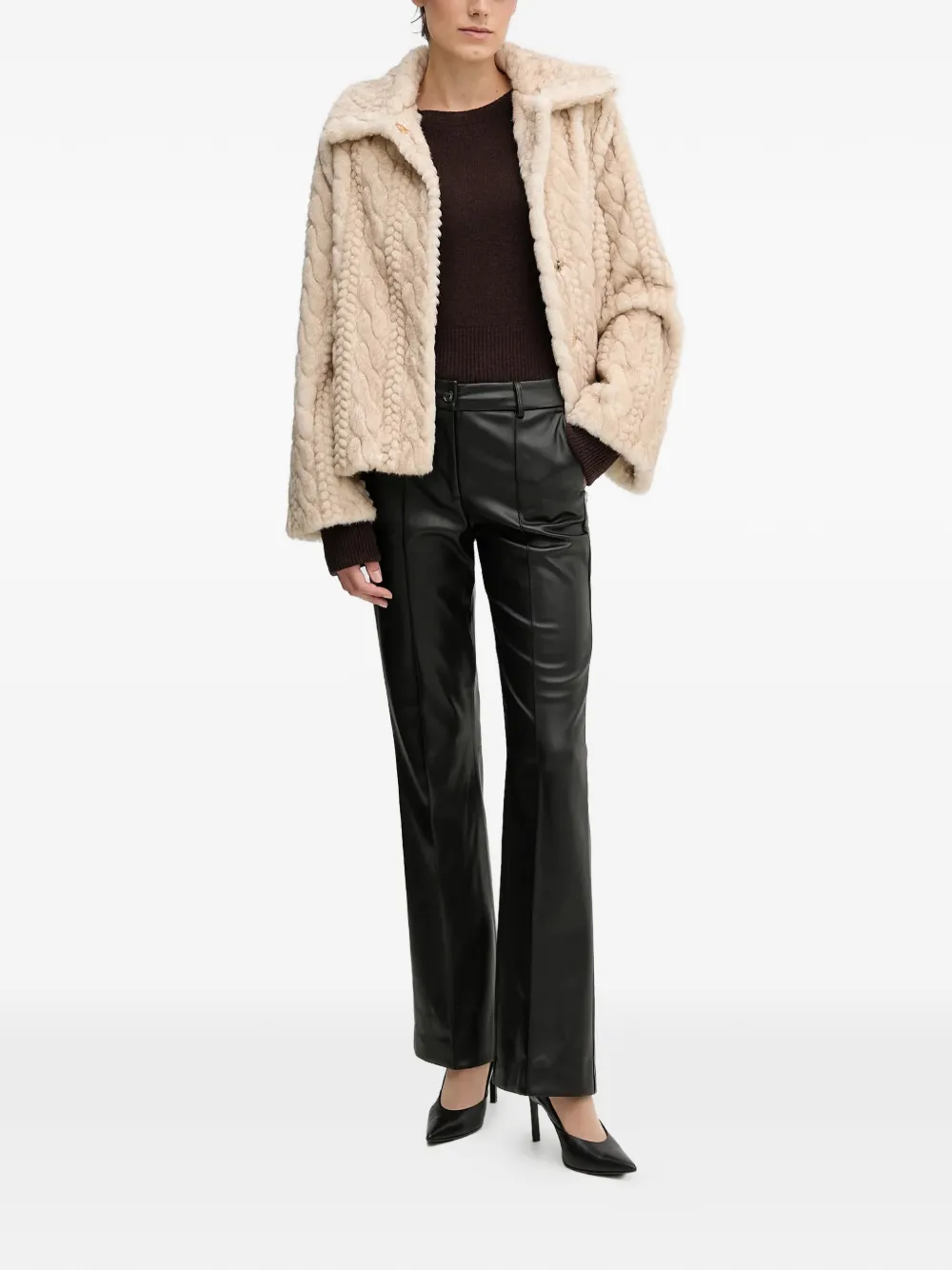  Sandro Ferrone Ribbed Long-sleeve Sweater - Brown 