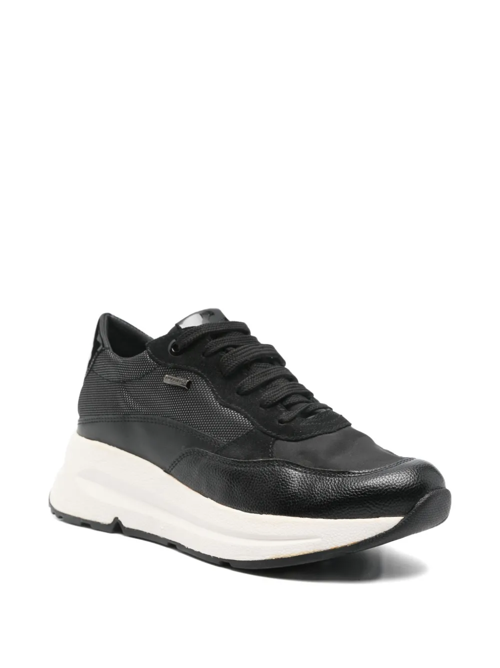 Geox D Backsie Panelled Sneakers In Black