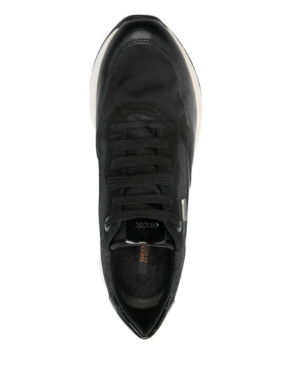 Geox D Backsie Panelled Sneakers In Black