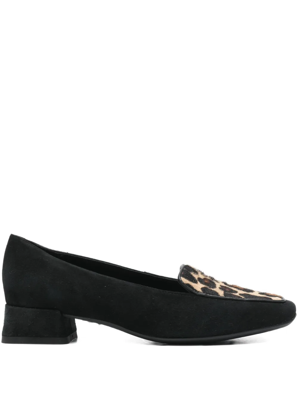 Geox 30mm Vivyanne Leopard-print Block-heel Pumps In Black